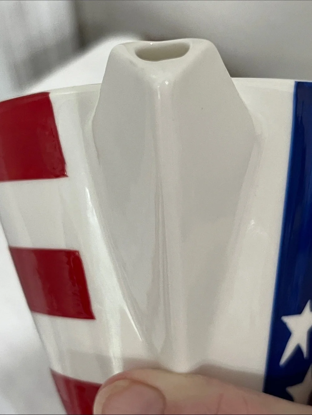 Brian Wood VTG Highly Limited Edition Art Deco Patriotic Ceramic Teapot Signed